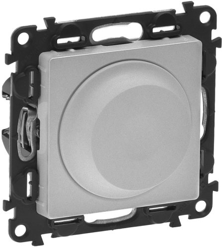 Светорегулятор поворотный без рамки Legrand Valena Life 5-300Вт алюминий картинка